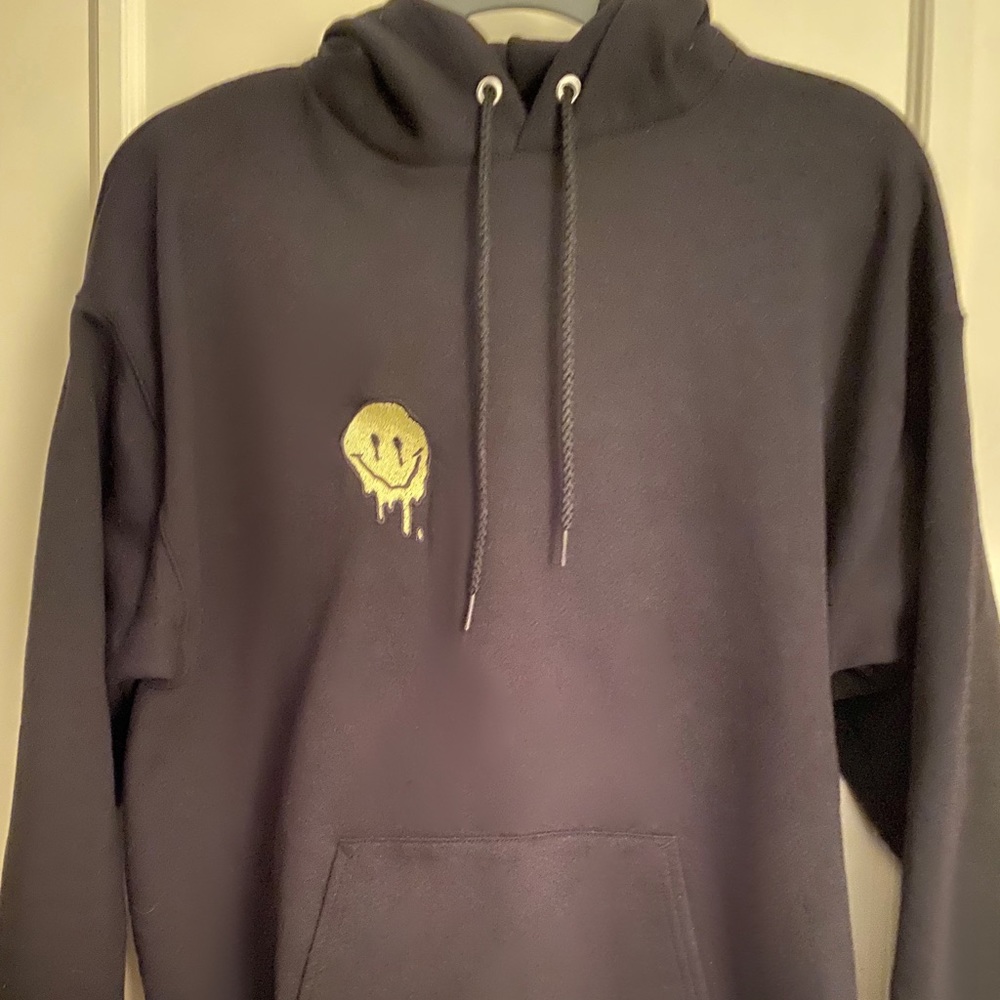 Embroidered Melting Smiley Hoodie